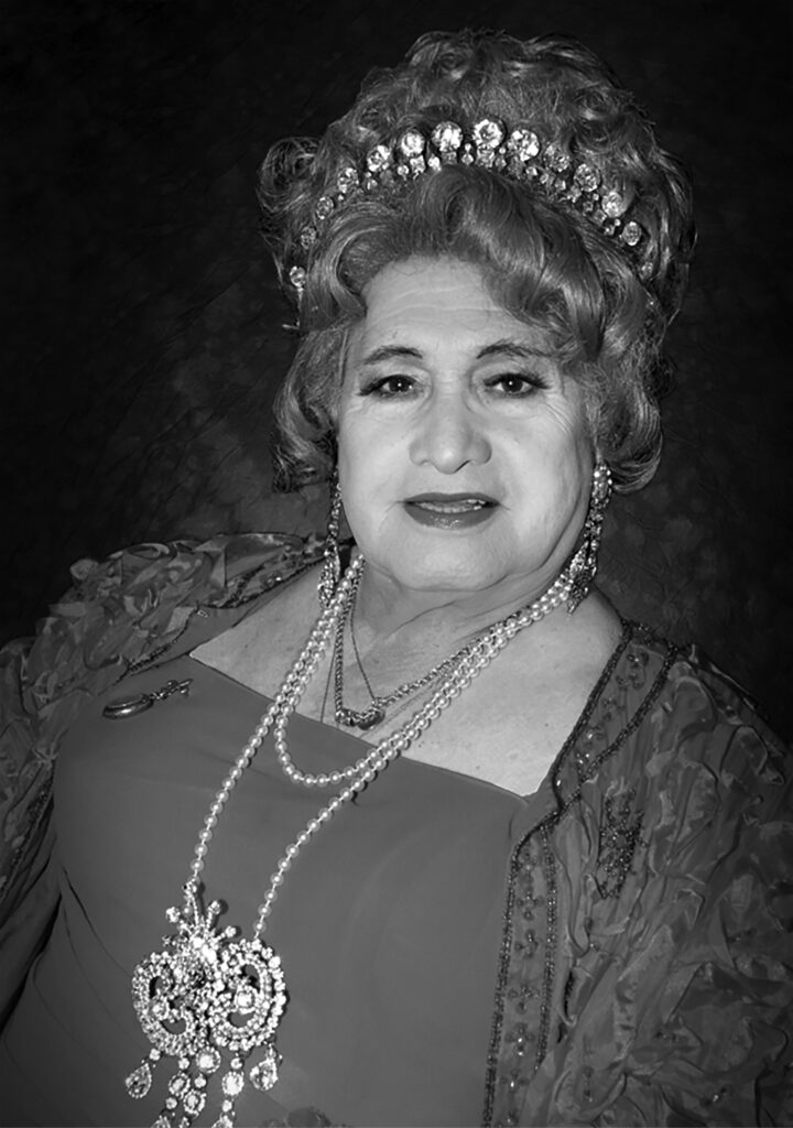 Headshot of José Julio Sarria wearing drag.