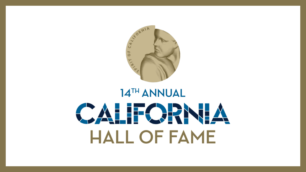 Graphic logo reading "14th Annual California Hall of Fame"