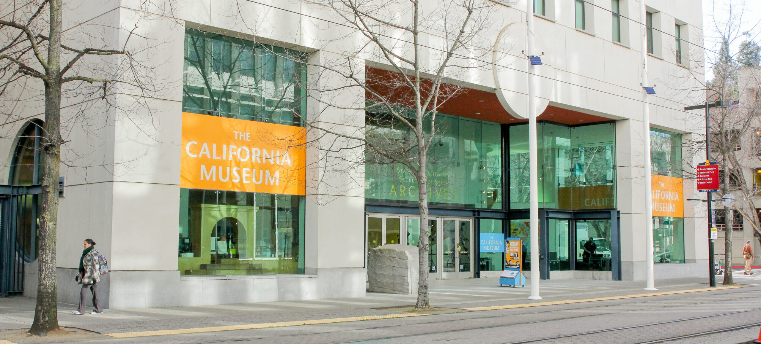 Outside of the California Museum located at 1020 O street in Sacramento, CA 95814