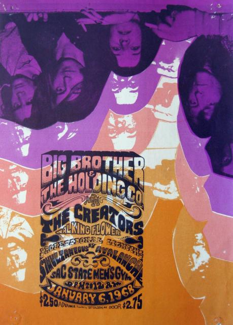 Concert poster for Big Brother & The Holding Co. and The Creators.