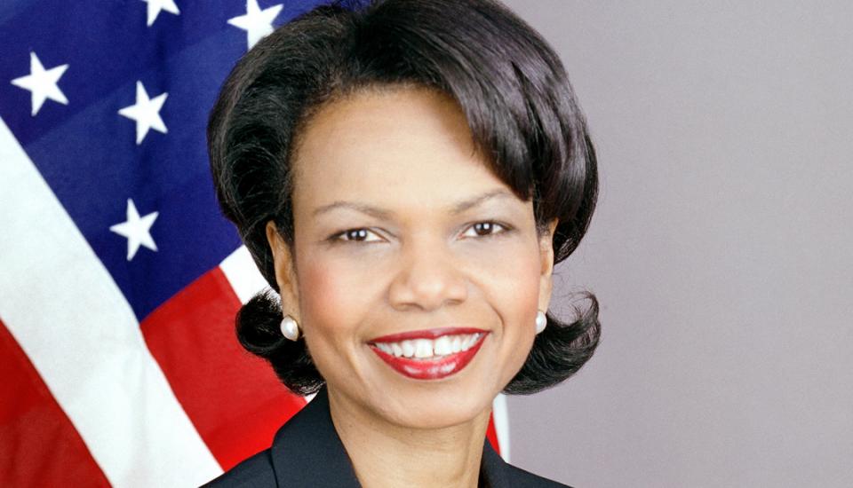 Headshot of Condoleezza Rice.